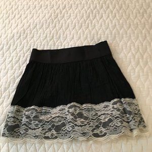 3 for $20 Sale: Stooshy Black Skirt with Lace Trim